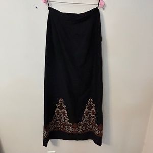 Levantis Nikis 3 of Athens black vintage maxi skirt.